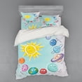 thumbnail image 1 of Ambesonne Space Bedding Set 4 Pcs, Cartoon Sun Planets, Queen, Multicolor, 1 of 2