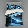 thumbnail image 1 of Ambesonne Space Bedding Set 4 Pcs, Stars Galactic Journey, Queen, Grey Blue, 1 of 3