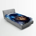 thumbnail image 1 of Ambesonne Space Cat Fitted Sheet, Felline Astronaut, Twin XL Size, Multicolor, 1 of 3
