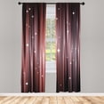 thumbnail image 1 of Ambesonne Space Curtains, Abstract Beams Stars Galaxy, Pair of 28"x63", Coral Ivory, 1 of 2