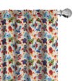 thumbnail image 1 of Ambesonne Space Curtains, Cartoon with Spaceships, Pair of 28"x95", Multicolor, 1 of 5