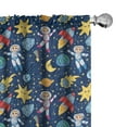 thumbnail image 1 of Ambesonne Space Curtains, Cosmonaut Girl and Boy, Pair of 28"x95", Multicolor, 1 of 5