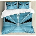 thumbnail image 1 of Ambesonne Space Duvet Cover Set, Science Ficion Galaxy, 2-Calking, Pale Blue, 1 of 3