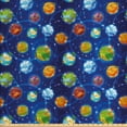 thumbnail image 1 of Ambesonne Space Fabric by the Yard Upholstery, Cosmic Galactic Theme, 3 Yards, Cobalt Blue Multicolor, 1 of 4