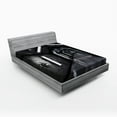 thumbnail image 1 of Ambesonne Space Fitted Sheet, Dark Future Adventure, Queen Size, Greenish Grey, 1 of 2
