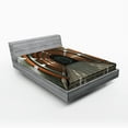 thumbnail image 1 of Ambesonne Space Fitted Sheet, Earth Orbit Digital, Full Size, Multicolor, 1 of 2