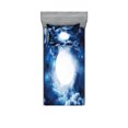 thumbnail image 1 of Ambesonne Space Fitted Sheet & Pillow Sham Set, Magic Dark Twilight Dawn, Twin, Blue, 1 of 2