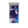 thumbnail image 1 of Ambesonne Space Fitted Sheet & Pillow Sham Set, Starry Night Sky Scenery, Twin, Blue Purple, 1 of 2