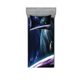 thumbnail image 1 of Ambesonne Space Fitted Sheet & Pillow Sham Set, Universe with Planets, Twin, Blue Purple, 1 of 3