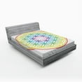 thumbnail image 1 of Ambesonne Space Fitted Sheet, Radiant Flower of Life, Full Size, Multicolor, 1 of 2