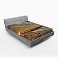 thumbnail image 1 of Ambesonne Space Fitted Sheet, Solar Eclipse, Full Size, Cream Orange, 1 of 3