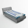 thumbnail image 1 of Ambesonne Space Fitted Sheet, Solar System Milky Way, Twin Size, Blue White, 1 of 2