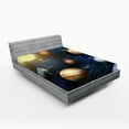 thumbnail image 1 of Ambesonne Space Fitted Sheet, Solar System Planets, Full Size, Multicolor, 1 of 2