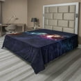 thumbnail image 1 of Ambesonne Space Flat Sheet, Cosmos Galactic Star View, California King, Magenta Blue, 1 of 1