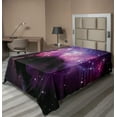 thumbnail image 1 of Ambesonne Space Flat Sheet, Nebula Cosmos Image, TwinXL Size, Purple Blue, 1 of 1
