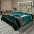 thumbnail image 1 of Ambesonne Space Flat Sheet, Night Sky on Mountain, Full Size, Teal Black, 1 of 1
