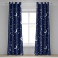 thumbnail image 1 of Ambesonne Space Grommet Curtain, Esoterism Sun Moon Pattern, 50"x96", Indigo and Soft Blue, 1 of 5
