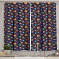 thumbnail image 1 of Ambesonne Space Kitchen Curtains, Cheerful Planets and Rockets, 55"x39", Multicolor, 1 of 3