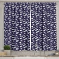 thumbnail image 1 of Ambesonne Space Kitchen Curtains, Cosmic Adventure, 55"x45", Indigo White, 1 of 3