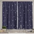 thumbnail image 1 of Ambesonne Space Kitchen Curtains, Night Skyline with Stars, 55"x39", Purple White, 1 of 3