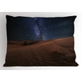thumbnail image 1 of Ambesonne Space Pillow Sham, Desert Lunar Life on Mars, 26" X 20", Brown Blue, 1 of 2