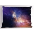 thumbnail image 1 of Ambesonne Space Pillow Sham, Stars in Supernova Sky, 26" X 20", Dark Blue Purple, 1 of 2