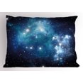 thumbnail image 1 of Ambesonne Space Pillow Sham, Supernova Stars, 26" X 20", Blue, 1 of 2