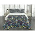 thumbnail image 1 of Ambesonne Space Quilted Bedspread Set 3 Pcs, Science Fiction Image, Queen Size, Multicolor, 1 of 5