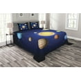 thumbnail image 1 of Ambesonne Space Quilted Bedspread Set 3 Pcs, Solar System with Planets, Queen Size, Multicolor, 1 of 3