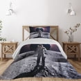 thumbnail image 1 of Ambesonne Space Quilted Coverlet 2 Pcs, Brace Astronaut Cosmos, Twin Size, Grey Magenta, 1 of 4