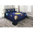 thumbnail image 1 of Ambesonne Space Quilted Coverlet 3 Pcs, Solar System with Planets, Queen Size, Multicolor, 1 of 2