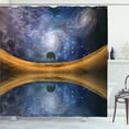 thumbnail image 1 of Ambesonne Space Shower Curtain, Galaxy with Star Meteors, 69"Wx84"L, Brown Purple Blue, 1 of 5