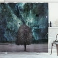 thumbnail image 1 of Ambesonne Space Shower Curtain, Nebula Galaxy Planet Tree, 69"Wx84"L, Multicolor, 1 of 3