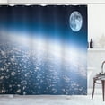 thumbnail image 1 of Ambesonne Space Shower Curtain, Planet Earth and Moon, 69"Wx84"L, Pale Blue, 1 of 5