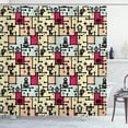 thumbnail image 1 of Ambesonne Space Shower Curtain, Robots on Grid Squares, 69"Wx75"L, Multicolor, 1 of 2