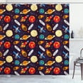 thumbnail image 1 of Ambesonne Space Shower Curtain, Universe Theme Earth, 69"Wx84"L, Multicolor, 1 of 2