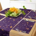 thumbnail image 1 of Ambesonne Space Table Runner & Placemats, Galaxy Elements Cartoon Style, Placemat 4 pcs + Runner 14"x72", Dark Purple Multicolor, 1 of 2
