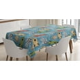 thumbnail image 1 of Ambesonne Space Tablecloth Rectangular Table Cover, Astronauts with Rockets, 60"x90", Multicolor, 1 of 4
