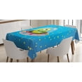 thumbnail image 1 of Ambesonne Space Tablecloth Rectangular Table Cover, Comic UFO and Alien, 60"x84", Multicolor, 1 of 3