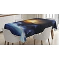 thumbnail image 1 of Ambesonne Space Tablecloth Rectangular Table Cover, Earth Landscape, 60"x84", Blue Yellow, 1 of 4