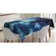 thumbnail image 1 of Ambesonne Space Tablecloth Rectangular Table Cover, Universe Spiral Galaxy, 60"x84", Dark Blue, 1 of 4