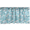 thumbnail image 1 of Ambesonne Space Valance Pack of 2, Planet Astronaut Spacecraft, 54"X18", Pale Sky Blue White Grey, 1 of 1
