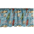 thumbnail image 1 of Ambesonne Space Window Valance, Astronauts with Rockets, 54" X 12", Multicolor, 1 of 3