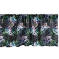 thumbnail image 1 of Ambesonne Space Window Valance, Bohemian Galaxy Sun Moon Art, 42" x 18", Dark Purple Green and Mauve, 1 of 2