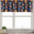 thumbnail image 1 of Ambesonne Space Window Valance, Cheerful Planets and Rockets, 54" X 18", Multicolor, 1 of 3