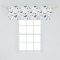 thumbnail image 1 of Ambesonne Space Window Valance, Space Themed Print of Planets Stars Asteroids and Meteors Cosmic World, Curtain Valance for Kitchen Bedroom Decor with Rod Pocket, 54" X 18", Fuchsia and Multicolor, 1 of 2