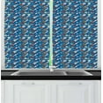 thumbnail image 1 of Ambesonne Spaceship Kitchen Curtains, Outer Space Exploration, 55"x39", Multicolor, 1 of 2