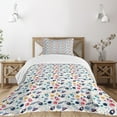 thumbnail image 1 of Ambesonne Spaceship Quilted Bedspread Set 2 Pcs, Space Silhouettes, Twin Size, Multicolor, 1 of 5