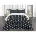 thumbnail image 1 of Ambesonne Spaceship Quilted Bedspread Set 3 Pcs, Cartoon Style Space, Queen Size, Multicolor, 1 of 5