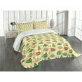 thumbnail image 1 of Ambesonne Spaceship Quilted Bedspread Set 3 Pcs, Rockets in Universe, King Size, Multicolor, 1 of 5
